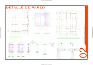 TYPE 1 TYPE 1
TYPE 1
TYPE 1TYPE 1TYPE 1TYPE 1TYPE 1
TYPE 1 TYPE 1
TYPE 1
TYPE 1 TYPE 1
TYPE 1
TYPE 1TYPE 1
TYPE2
TYPE2
TYPE2
TYPE2
TYPE2
TYPE2
TYPE2
Posicion de los Elementos de Contorno
7
1
2
3
4
5
6
A B C D E F G H I
7
1
2
3
4
5
6
A B C D E F G H I
Ejes Transversales
1/4"@12.5
58
1/4"@12.5
58
Axis
Axis
Elementos de Contorno
TIPO 1
Elementos de Contorno
TIPO 2
5/8"
60
5/8"
60
1- 3/8" L=3002- 3/8" L=300
A A
1-5/8" L=325
5/8"
1- 5/8"
1- 3/8" L=300
1- 5/8"
BB
1-5/8" L=325
2- 3/8" L=300
3/8"
3/8"
B1
A1
5/8"
1- 3/8" L=300
5/8"
5/8"
3/8"
3/8"
1- 3/8"
2- 3/8" L=300
A1
B1
1- 3/8"
1- 3/8"
1-5/8"
2- 3/8" L=300
1-3/8" 3/8"1-3/8"
1-3/8" L=300
2- 3/8" L=300
1-5/8" L=325
1- 3/8"
1/2"
5/8"
A A
BB
1- 3/8" L=300 2- 3/8" L=300
1- 5/8" L=325 3/8"
1-3/8"
1-5/8"
1- 3/8"
02PARTICIPANTES
MENDOZAGENESIS/STHANOVICHKATHERINE
/ALMEIDALAYNETH
DETALLE DE PARED
PARTICIPANTES
MENDOZAGENESIS/STHANOVICHKATHERINE
/ALMEIDALAYNETH
TUTOR.
GUEDEZCEDHILYS
CATEDRA.
PROYECTODEESTRUCTURA
PRODUCED BY AN AUTODESK EDUCATIONAL PRODUCTPRODUCEDBYANAUTODESKEDUCATIONALPRODUCT
PRODUCEDBYANAUTODESKEDUCATIONALPRODUCT
PRODUCEDBYANAUTODESKEDUCATIONALPRODUCT
 