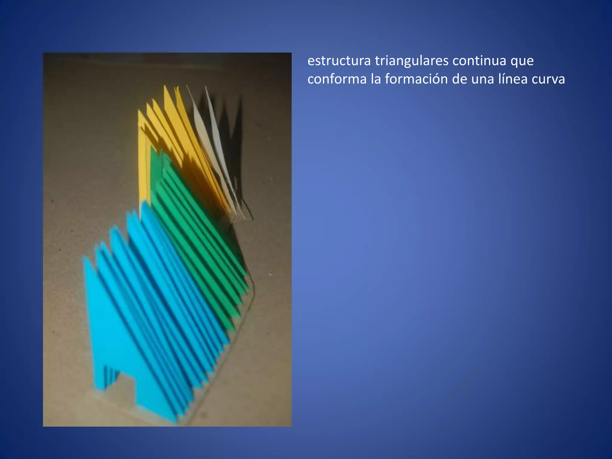 estructura triangulares continua que
conforma la formación de una línea curva