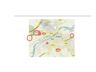 3. ESTRUCTURA URBANA
LA PERIFERIA URBANA ACTUAL

Áreas de servicios de la periferia

Principales dotaciones de servicios de la ciudad de Badajoz:
Educativos, sanitarios, comerciales, recreativos.

 