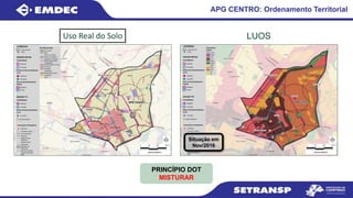 APG CENTRO: Ordenamento Territorial
Uso Real do Solo LUOS
PRINCÍPIO DOT
MISTURAR
Situação em
Nov/2016
 