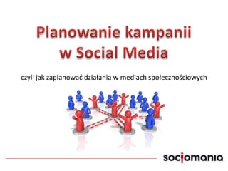 Planowanie kampaniiw Social Media czyli jak zaplanować działania w mediach społecznościowych 