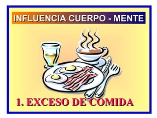 INFLUENCIA CUERPO - MENTE




1. EXCESO DE COMIDA
 