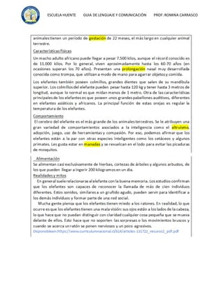 ESCUELA HUENTE GUIA DE LENGUAJE Y COMUNICACIÒN PROF:ROMINA CARRASCO
 