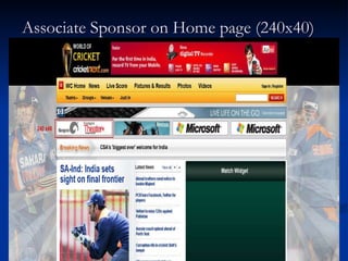 Associate Sponsor on Home page (240x40) 