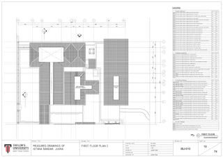 X8
S
W21 W21
S
X9
INACCESSIBLE
INACCESSIBLE
12
11
10
9
7
5
2
1
O Q S U V Y Z AB AC
3
4
6
8
M
82863575
3642
35753575357562062234
396539753905
30633
5376 19197 6457
3610 7325 3710 1755 3930 5459 64572797
9389
40419
26.2.2015
1:100
19.1.2015
JUGRA TEAM
JUGRA TEAM
LEGEND
IBJ-010
10
74
FIRST FLOOR
C 00 1 2 3 4 5M
 