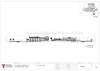 4370
FFL 00.00
SFL 00.00
GROUND FLOOR
FFL +02.80
SFL +02.80
GROUND FLOOR
RL + 07.17
ROOF
7170
Y Z AA AB AC AD AE AF AGW
5096 4110 5588 2024 10640 5711 4924 5725
49668
2800
5857
540850
750 540
A B C D E F G H I J K L M
4450 3950 3950 3950 3950 3950 6100 3425 3425
3050 3050 1825 1600 1600 1825
37150
7474
6937
93762
GUARD ROOM
SEC
SITE
SEC
SITE
KEY PLAN
Scale: 1:750
0 2 4 6 8 100
SITE SECTION
1
IBJ-002
2
74
 