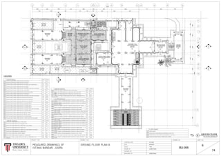 W12
W14
W14
W14
W14
W14
W15
W15
W15
W15 W15 W15
W15W15W15
W15
W15
W15
W16
W16
W16
W16
W16
W17
W16
W17
D28
D29
D27
D22
D25
D22
D26
D24
D25
D33
D28
D21
D20D20
D19
D20
D20
D31
D21D21D21
D28
W15 W15
D33
W13
D7b
D7b
D7b
D7b
W5c
W5d
S
Y2
S
S
Y2
C1
C5
C1
C1
C1
Y3
R T W X AA AD AE AF AGY Z AB AC
13
14
16
18
19
22
23
26
27
29
30
31
M N P
36033899522938733558
4413445750822607
137515926
39839
3826 3650 5096 4110 5588 10640 5711 4924 5725
5376 3610 7325 3710 1755 3930 5459 64572797
2024 5857
57149
S
Y3
C27 C27
C28C28C28
C28 C28 C28
C28 C28
C28
C28 C28 C28 C28
C28
C28
C28
c28
C28
C28
C28
C28
C28 C28 C28
C28
C28
C28
C28
C28C28
C29 C29
C29 C29
C29 C29
C29 C29
C30
C30C30
C30
C30 C30
C31C31
C32
c32
C32 C33
C32
C32
C33C33
C32
C32
C32
C32
C32
C33
C33
C34
C34 C34
C34
C34
C34
C35
C34
C34 C34
C34 C34
C34
C35
C35
C35
C34
C34
C34
C34
c32
c32
c32 c32
C36 C36
C26
C26
C26
C26
S
X9
S
X9
WAITING ROOM
FFL = +0.10
4.2m x 4.7m
ASSEMBLY HALL
16m x 20m
FFL = +0.14
ELECTRIC
LANDING
FFL = +0.73
WALKWAY
FFL = +0.05
LANDING
FFL = +0.79
STOREROOM
2.2m x 2.4m
ROYAL FAMILY AREA
4.7m x 5.7m
ROYAL BEDROOM
5.6m x 3.6m
INTERMEDIATE AREA
3.6m x 5.3m
ROYAL ROOM
5.0m x 5.3m
ROYAL BEDROOM
3.6m x 5.3m
LANDING
FFL = +0.76
WALKWAY
FFL = +0.18
TURFING
3.0m x 6.4m
FFL = -0.05
TURFING
3.0m x 15m
FFL = -0.05
GUARD
ROOM
TOILET
TURFING
4.8m x 4.3m
FFL = -0.05
5.8m x 9.3m
ROOM
TURFING
4.8m x 4.3m
FFL = -0.05
WALKWAY
FFL = +0.10
ROYAL BATH
(MALE)
ROYAL BATH
(FEMALE)
WATER
FEATURE
FFL = - 0.13
WATER
FEATURE
26.2.2015
1:100
19.1.2015
JUGRA TEAM
JUGRA TEAM
IBJ-006
6
74
GROUND FLOOR
B
LEGEND
00 1 2 3 4 5M
 