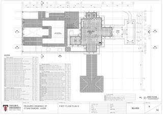 W9
W9
W21
W21
W21
W21
W21 W21
W21
W21
W21
W21
W22 W22
W22
W21
W21
W21
W22
W19W19
W22
W21
W21
D33
D28 D28
C45
C45
C45
C45
C46
C46
C46 C46
C28
C28
C28
C28
C28
C28
C28
C28C28
C28
C28
C28
C28
C28C28
C28 C28 C28 C28 C28
C28C28
C28
C28
M
LANDING
FFL = +2.49
ASSEMBLY HALL
16m x 20m
FFL = +2.49
4.1m x 4.6m
INACCESSIBLE
D24
W9
W9
C14a
C14a
ROOM
4.2m x 5.5m
ROOM
2.5m x 3m
ROOM
2.4m x 2.7m
W24
W23
W24W24
S
S
Y2
Y3
S
X9
S
X9
R T W X AA AD AE AF AGN P
3826 3650 5096 4110 5588 10640 5711 4924 5725
5376 3610 7325 3710 1755 3930 5459 64572797
2024 5857
57149
S
Y2
28
25
24
21
20
17
15
12
13
14
16
18
19
22
23
26
27
29
30
31
36004900340049003600
36033899522938733558
4413445750822607
139075926
40233
S
Y3
26.2.2015
1:100
19.1.2015
JUGRA TEAM
JUGRA TEAM
IBJ-009
9
74
FIRST FLOOR
B
LEGEND
00 1 2 3 4 5M
 