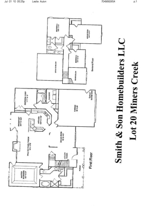 Lot 20 Miners Creek -- Plan septic and survey