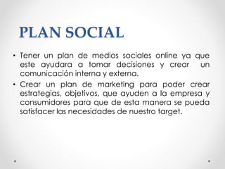 Plan social media