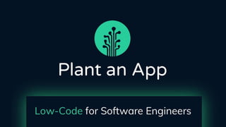 Plant An App Pitch Deck