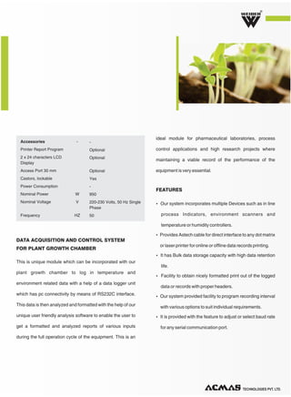 PLANT GROWTH CHAMBER | PDF | Manufacturing Industry | Industries