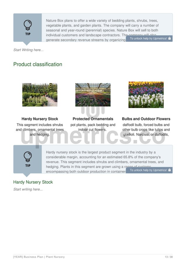 Plant Nursery Business Plan Example