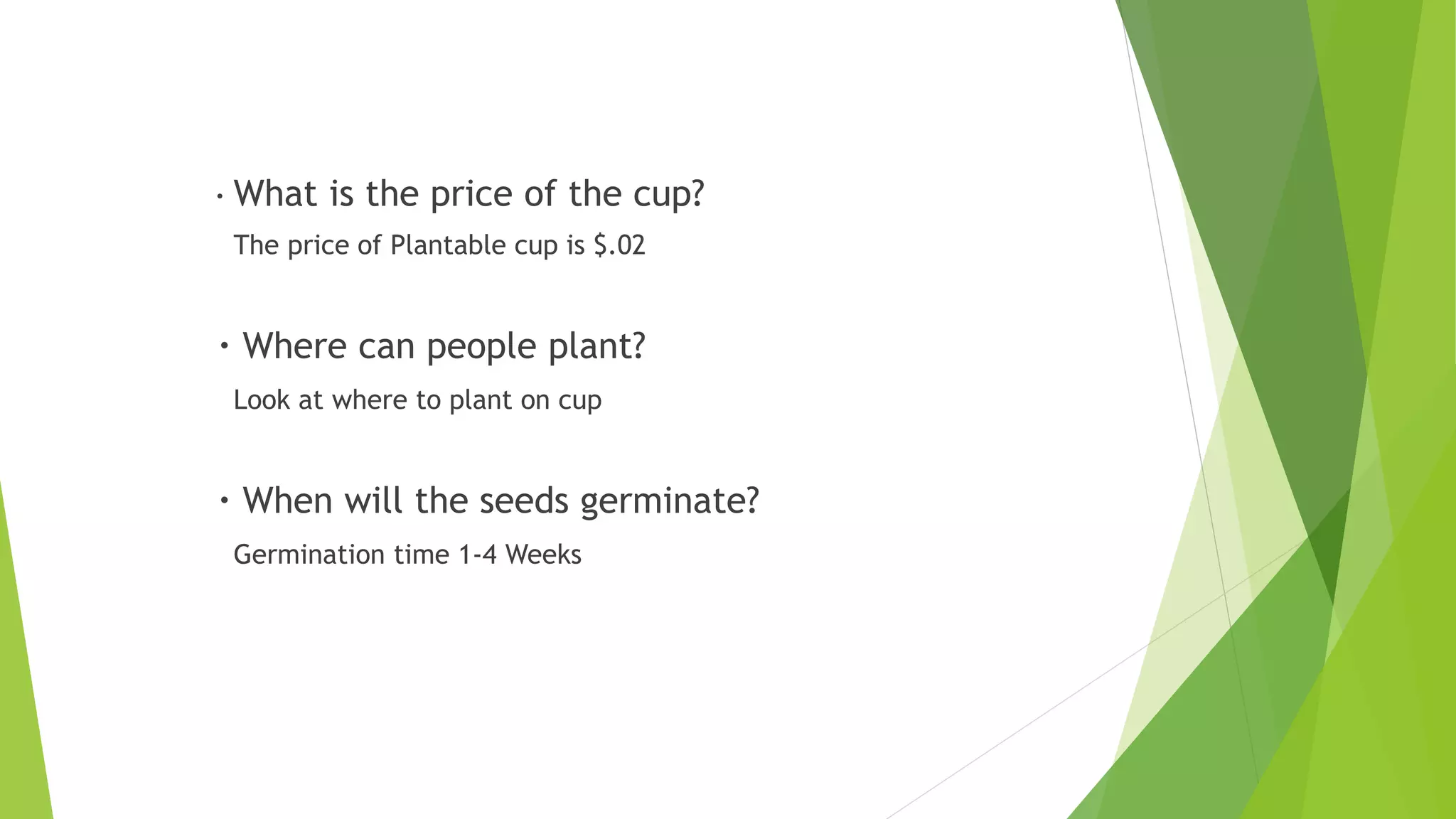 Plantable coffee cup | PPT