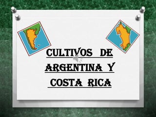 CULTIVOS DE
ARGENTINA Y
 COSTA RICA
 