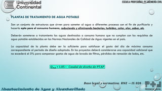 PLANTAS DE TRATAMIENTOS DE AGUA POTABLE PARA CONSUMO HUMANO | PDF