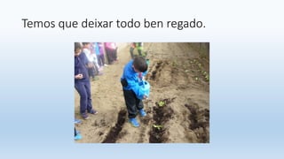 Temos que deixar todo ben regado.
 