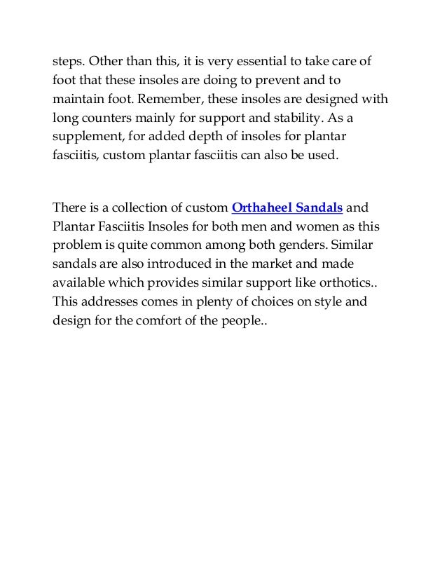 orthaheel insoles for plantar fasciitis
