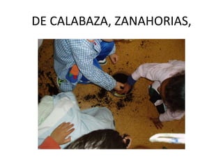 DE CALABAZA, ZANAHORIAS,
 