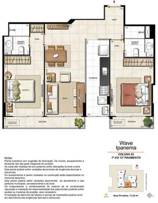 Plantas Wave Ipanema Cyrela