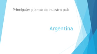 Argentina
Principales plantas de nuestro país
 