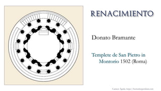Donato Bramante
Templete de San Pietro in
Montorio 1502 (Roma)
Carmen Águila, https://hortushesperidum.com
 