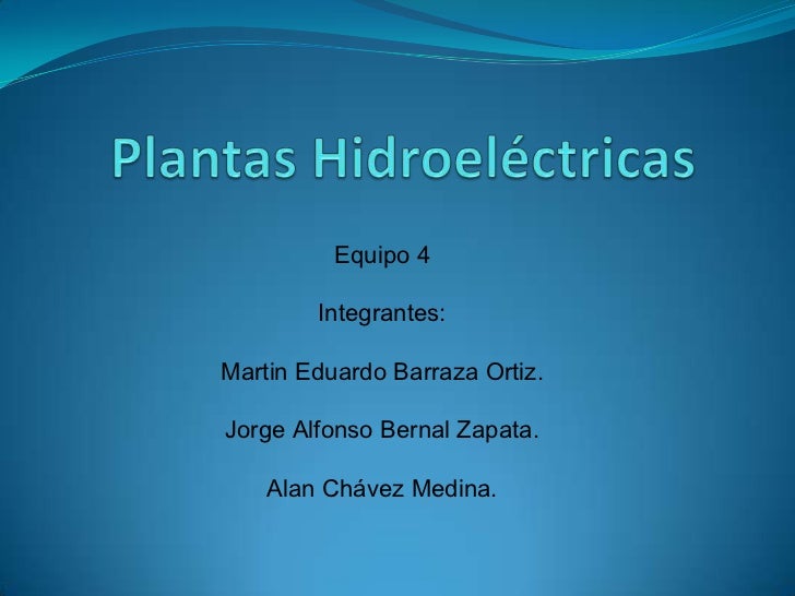 Plantas Hidroelectricas