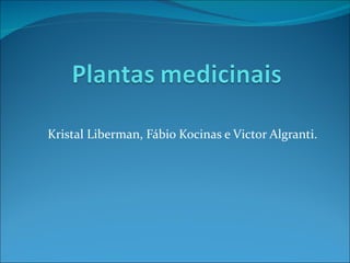 Kristal Liberman, Fábio Kocinas e Victor Algranti.
 