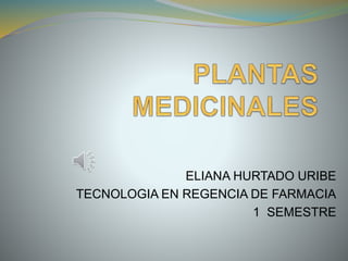 ELIANA HURTADO URIBE
TECNOLOGIA EN REGENCIA DE FARMACIA
1 SEMESTRE
 
