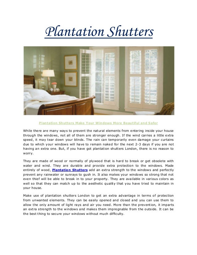 Plantation Shutters