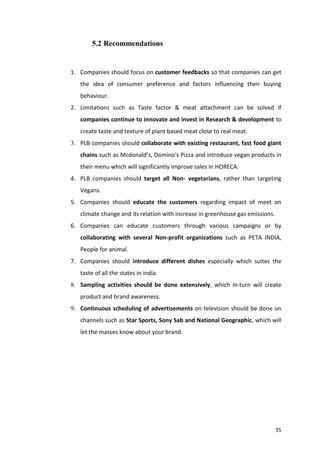 CONSUMER BEHAVIOUR TOWARDS PLANT BASED MEAT IN INDIA | PDF