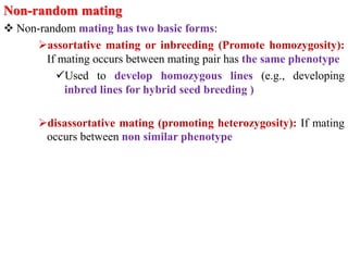 Disassortative Mating Examples Plant Breeding Full PPT (secA)This is course material for plant ...