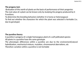 Progeny Test Example Plant breeding part 2 (Centres of Origin, Domestication, Introduction ...