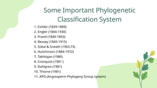 Bessey Classification System Comprehensive Overview of Plant Taxonomy and Classification Systems | PPTX