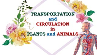 TRANSPORTATION
and
CIRCULATION
in
PLANTS and ANIMALS
07/23/2021
 