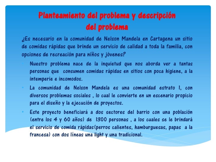 Planteamiento del problema