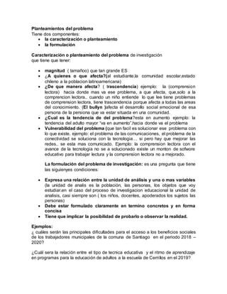 Planteamiento del problema | DOCX