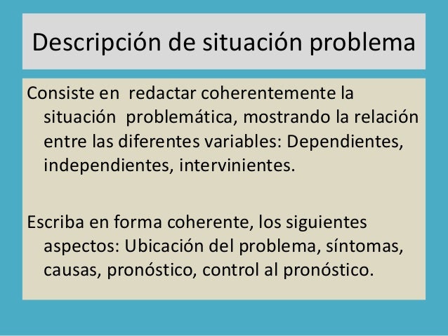 Planteamiento, formulación del problema y sistematización del