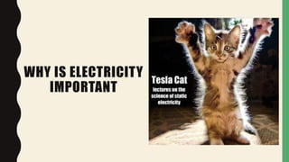WHY IS ELECTRICITY
IMPORTANT
 
