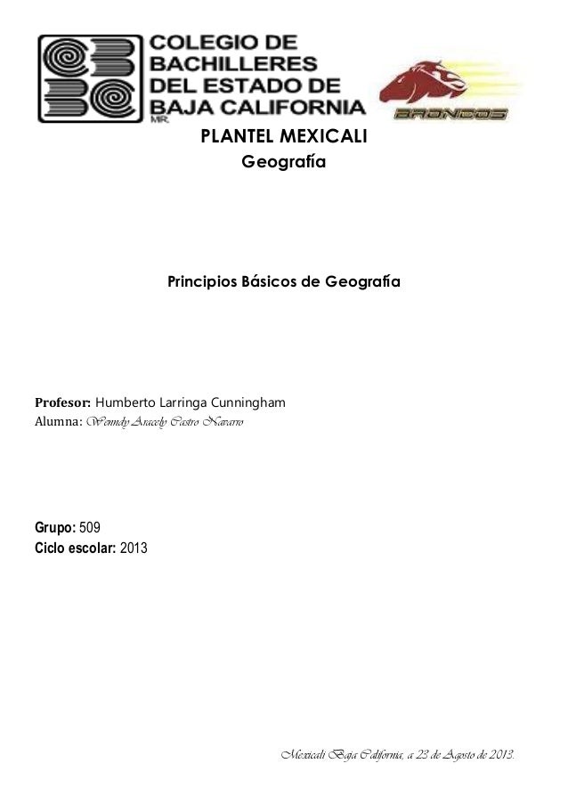 Principios Básicos de la Geografia