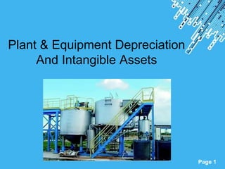 Powerpoint Templates 
Page 1 
Plant & Equipment Depreciation 
And Intangible Assets 
 