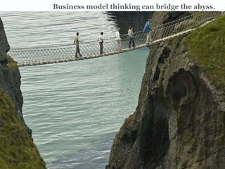 Business model thinking can bridge the abyss. 
