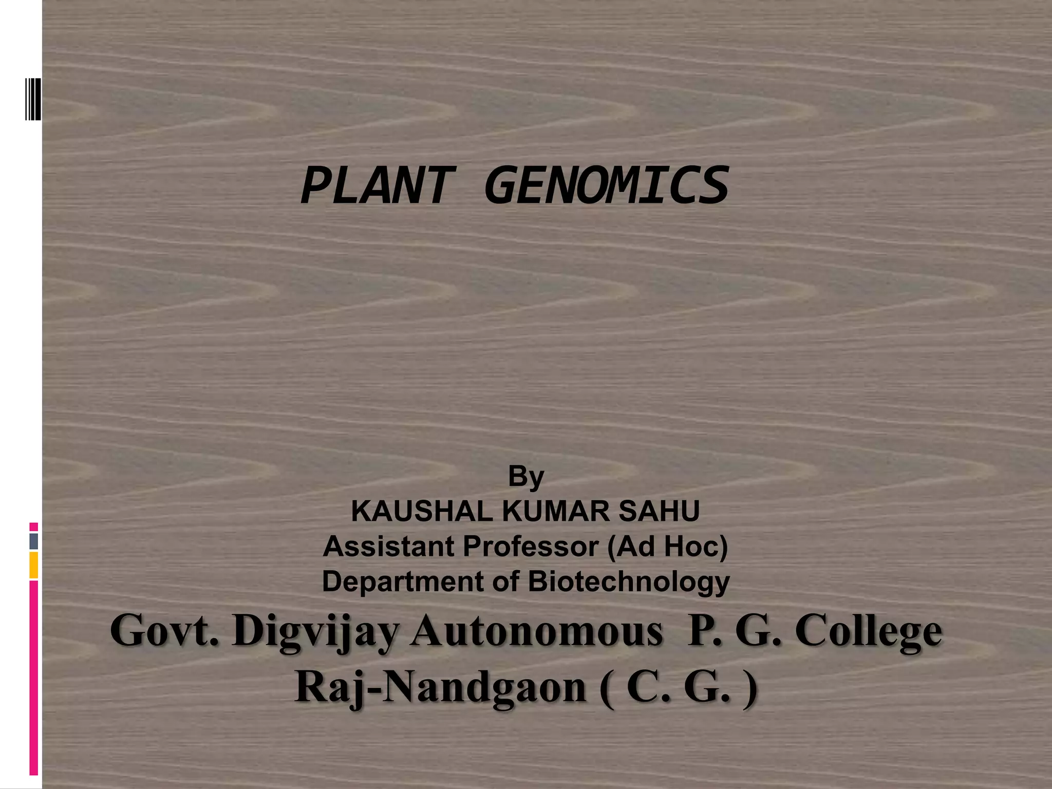 Plant genomics general overview | PPT
