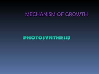 MECHANISM OF GROWTH 