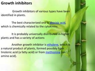 Plant hormones-Abscisic acid & Ethylene | PPTX