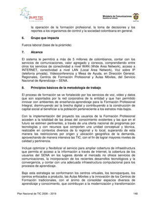 Plan Nacional de Tic