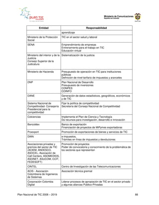 Plan Nacional de Tic