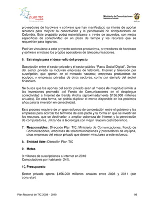Plan Nacional de Tic