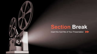 Section Break
Insert the SubTitle of Your Presentation
 