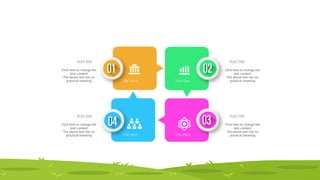 Title Here Title Here
Title Here Title Here
Add title
Click here to change the
text content
The above text has no
practical meaning
Add title
Click here to change the
text content
The above text has no
practical meaning
Add title
Click here to change the
text content
The above text has no
practical meaning
Add title
Click here to change the
text content
The above text has no
practical meaning
 